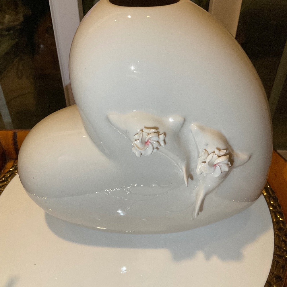VTG Beautiful Signed Vase by Artist Peter Okumoto From Porcelain Hawaii 1999